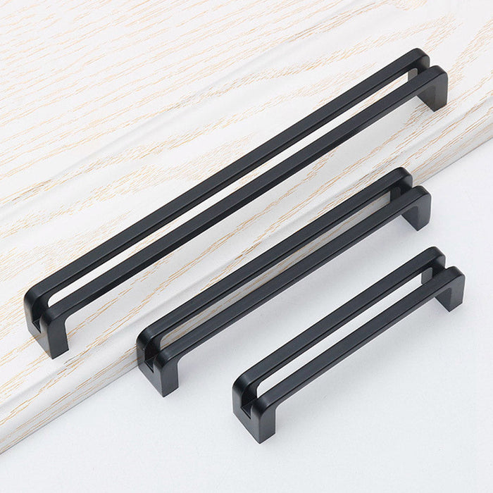 Black Kitchen Handles Zinc Alloy Cabinet Handles