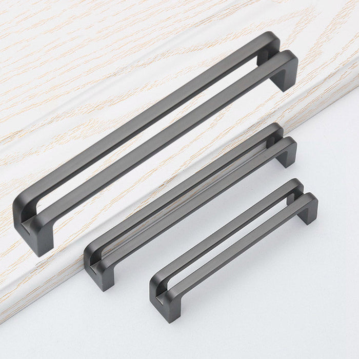 Black Kitchen Handles Zinc Alloy Cabinet Handles