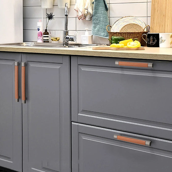 black cabinet handles