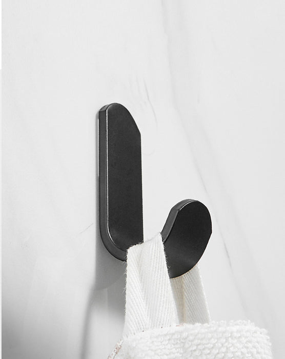 Minimalist Matte Black Wall Hook, Metal Coat Hooks- Install with Glue