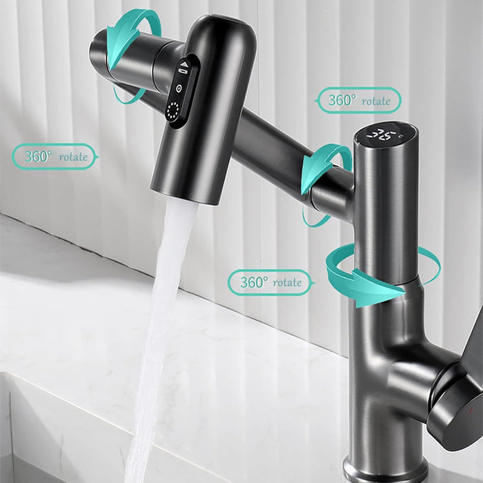 Intelligent Digital Display Bathroom Hot And Cold Basin Faucet