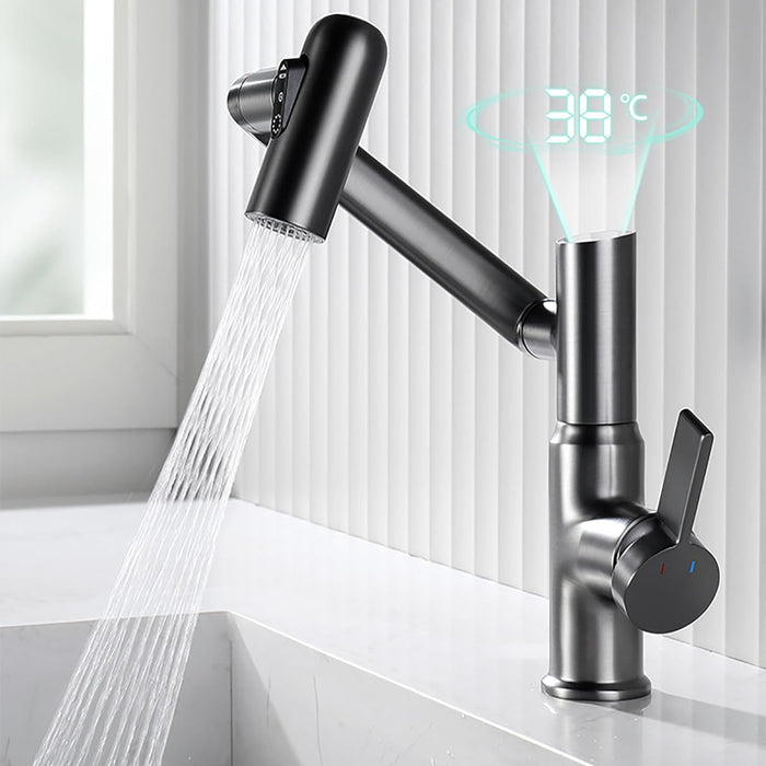 Intelligent Digital Display Bathroom Hot And Cold Basin Faucet