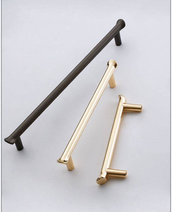 Modern Gold Black T Bar Pulls Kitchen Cabinet Handles