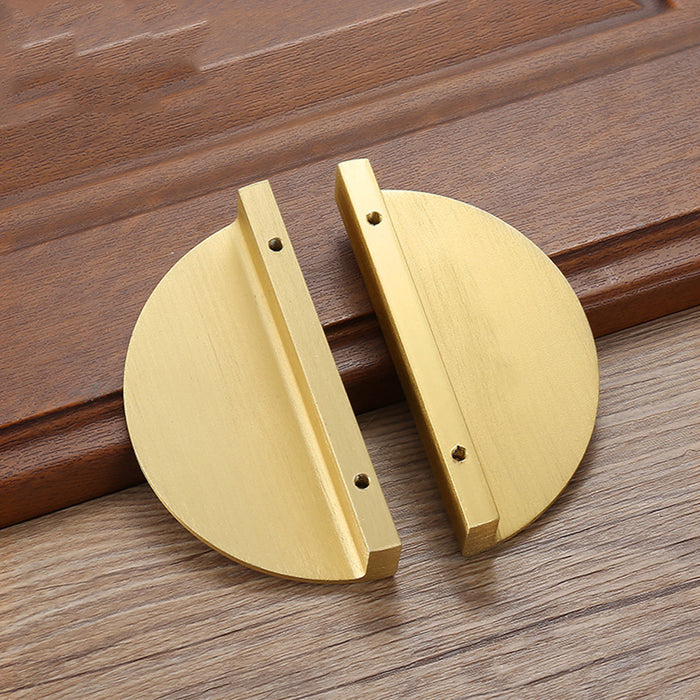 Brushed Gold Brass Semicircle Drawer Pulls