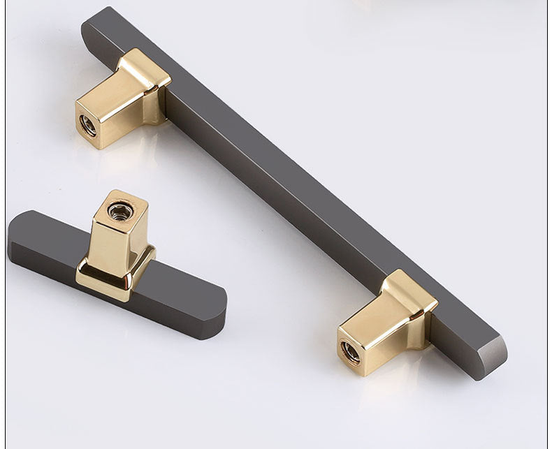 Modern Dark Grey Kitchen Cabinet Handles