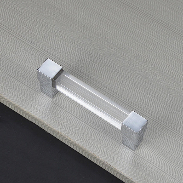 Square Acrylic Cabinet Handles, Clear Acrylic Drawer Pull Gold Black Silver Dresser Pulls Drawer Handles Bar Pull Knobs Bathroom Handle