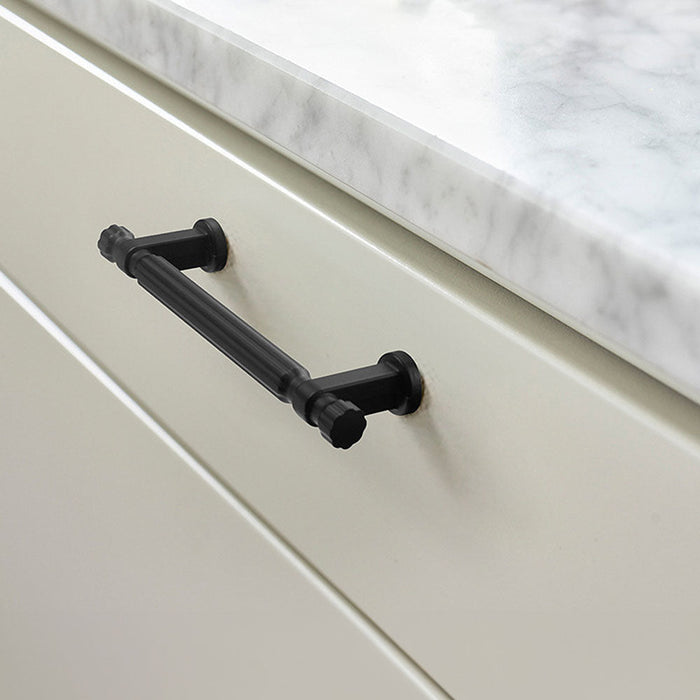 Modern T-Bar Silver Cabinet Handles