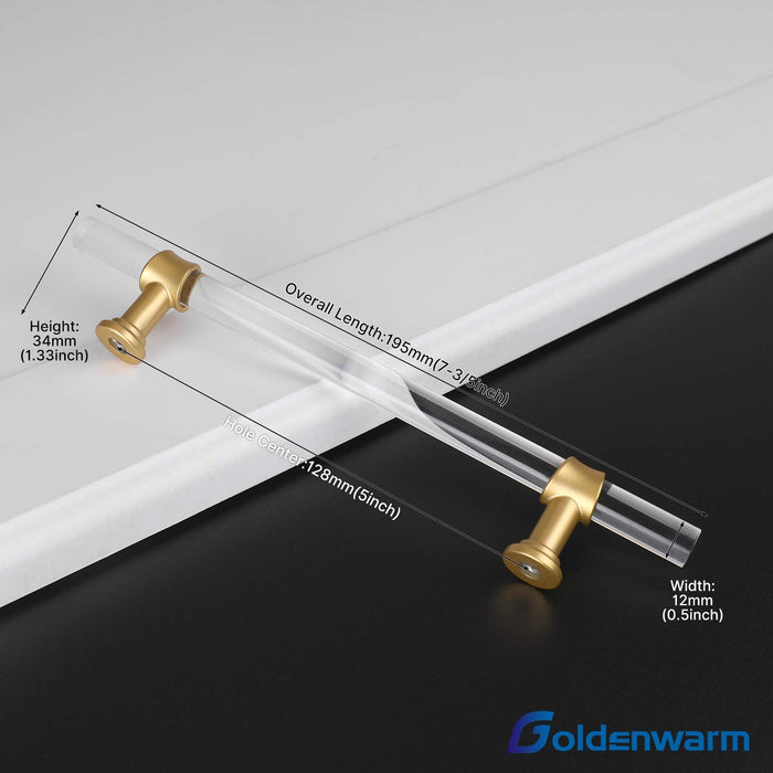 Clear Acrylic Cabinet Bar Handles