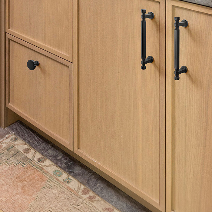 Modern T-Bar Silver Cabinet Handles