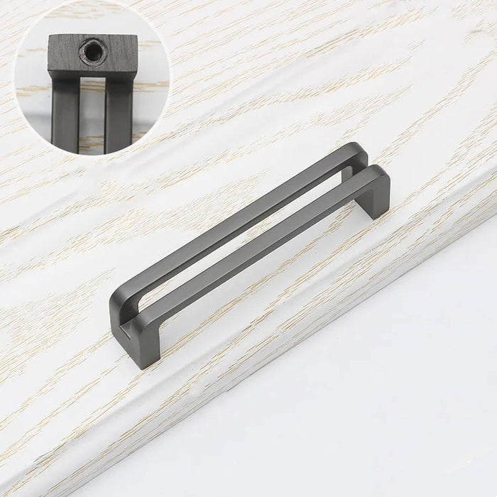 Black Kitchen Handles Zinc Alloy Cabinet Handles