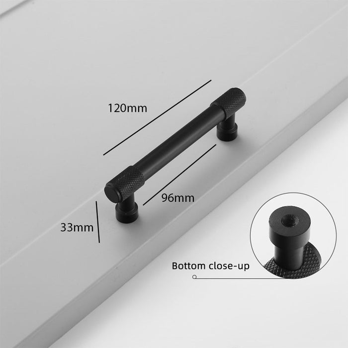 black drawer pulls