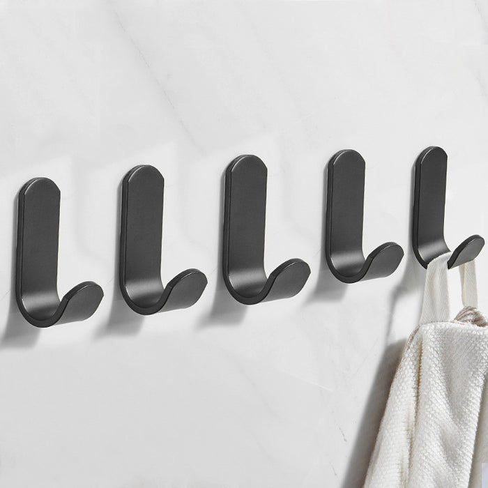 Minimalist Matte Black Wall Hook, Metal Coat Hooks- Install with Glue