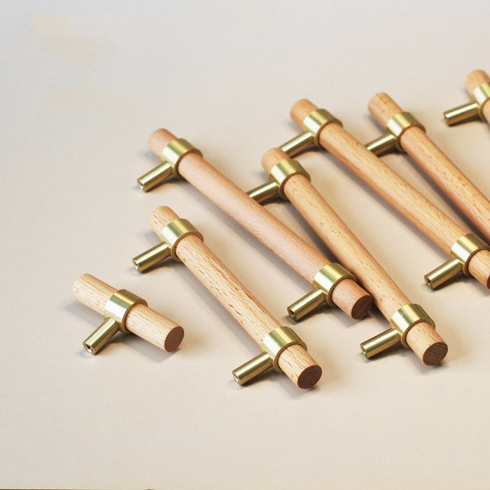 Wooden Brass Drawer Pulls,Drawer Knobs,Cabinet Pulls