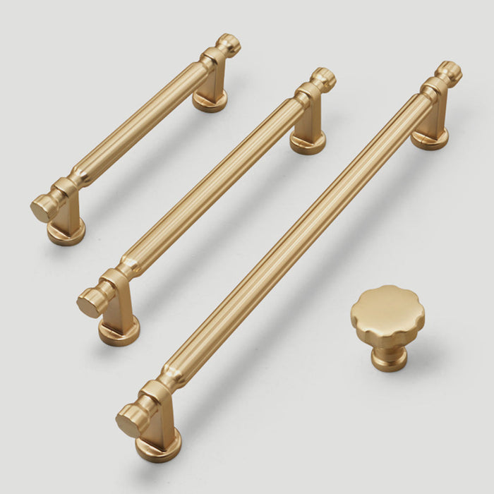 Modern T-Bar Silver Cabinet Handles