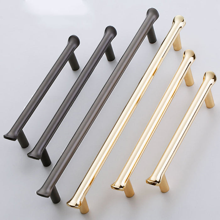 Modern Gold Black T Bar Pulls Kitchen Cabinet Handles