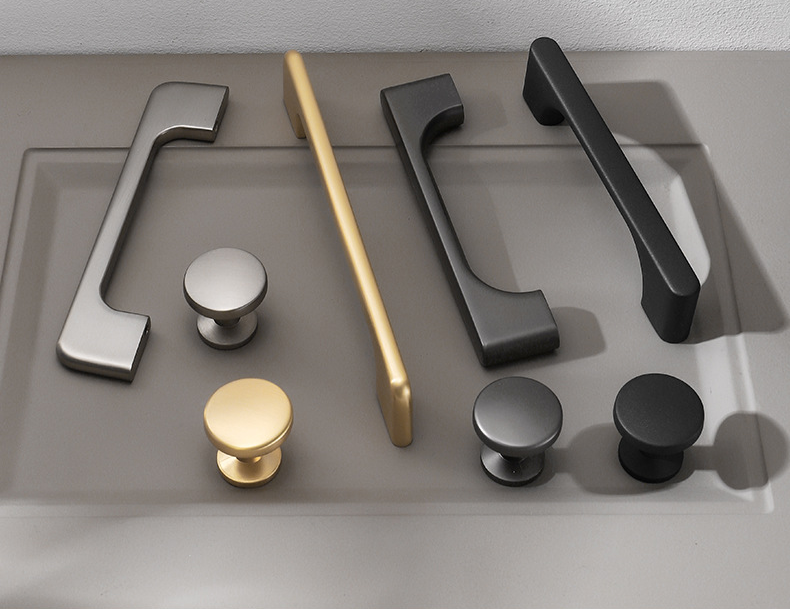 Modern Style Design Gold Drawer Wardrobe Pulls Black Dresser Knobs Chrome Brushed Nickel Slim Kitchen Cabinet Pull Gray Knob 3.75" 5'' 6.3''