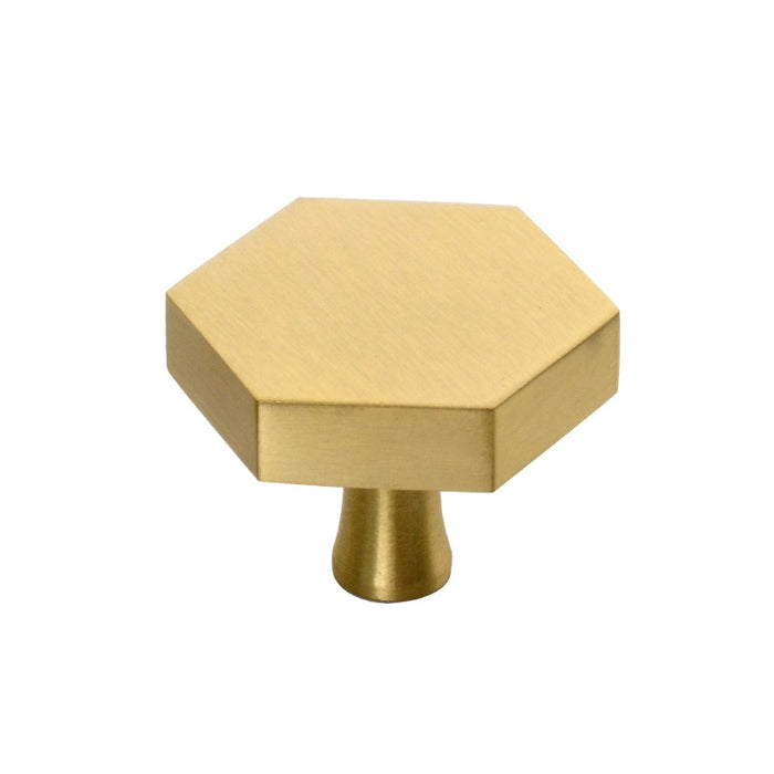 Brass Hexagon Knobs Cabinet Knob