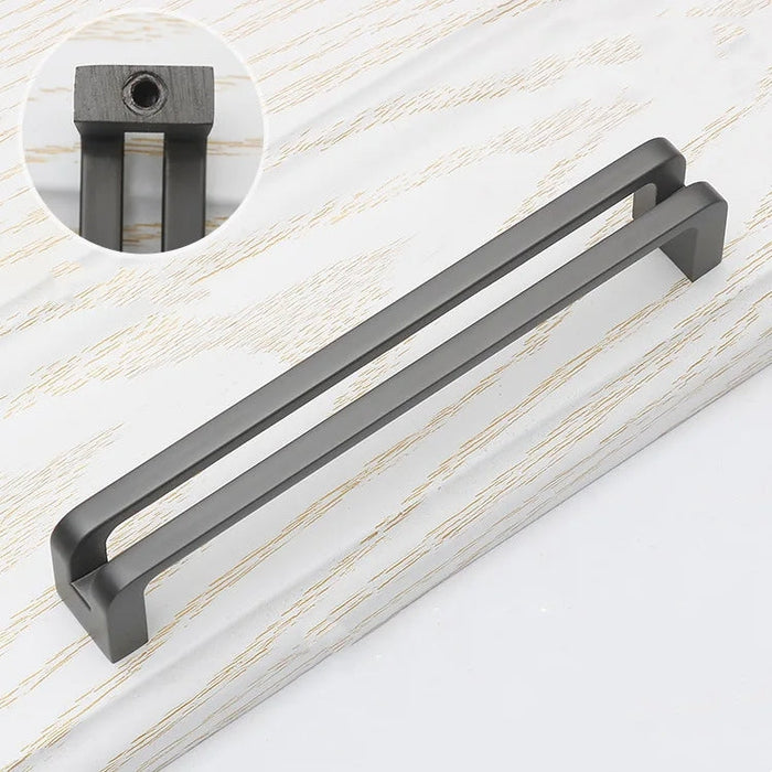 Black Kitchen Handles Zinc Alloy Cabinet Handles