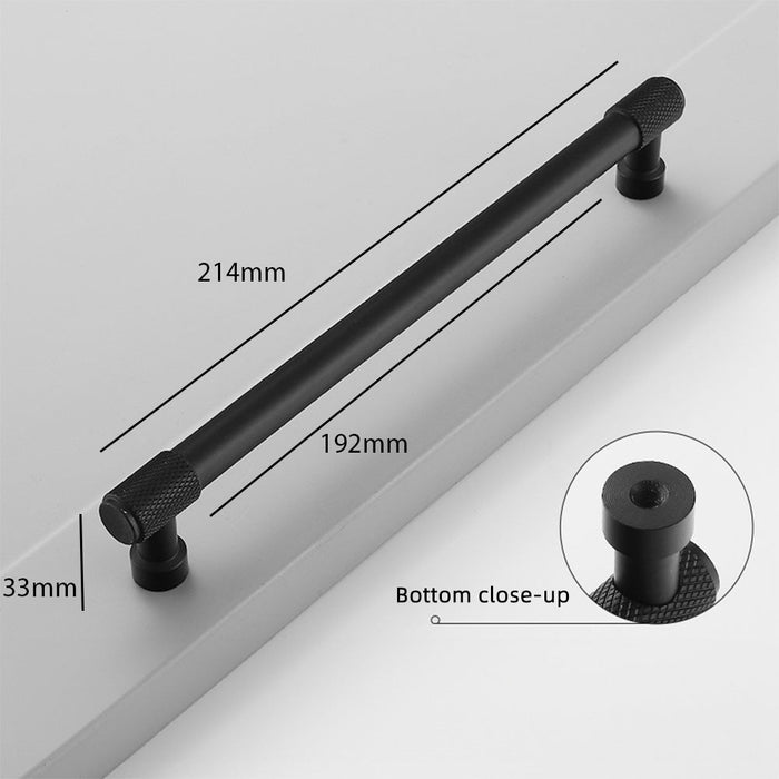 European Aluminum Alloy Knurled Drawer Handles