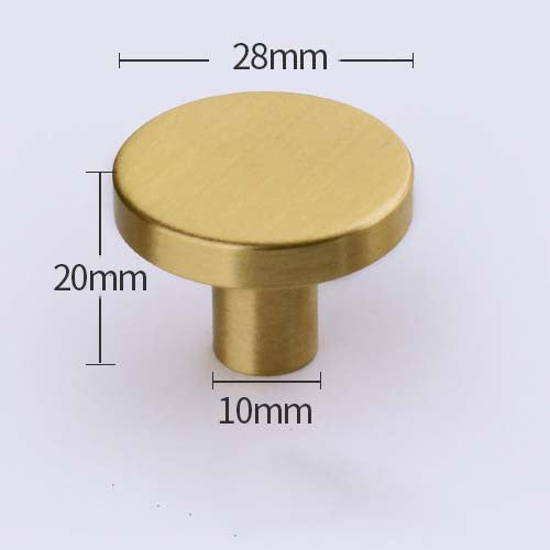 1'' 1.1'' 1.25'' Brass Round Knob Dresser Drawer Knob Pulls