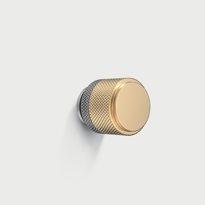 Modern Gold Knurled T-Bar Cabinet Handles