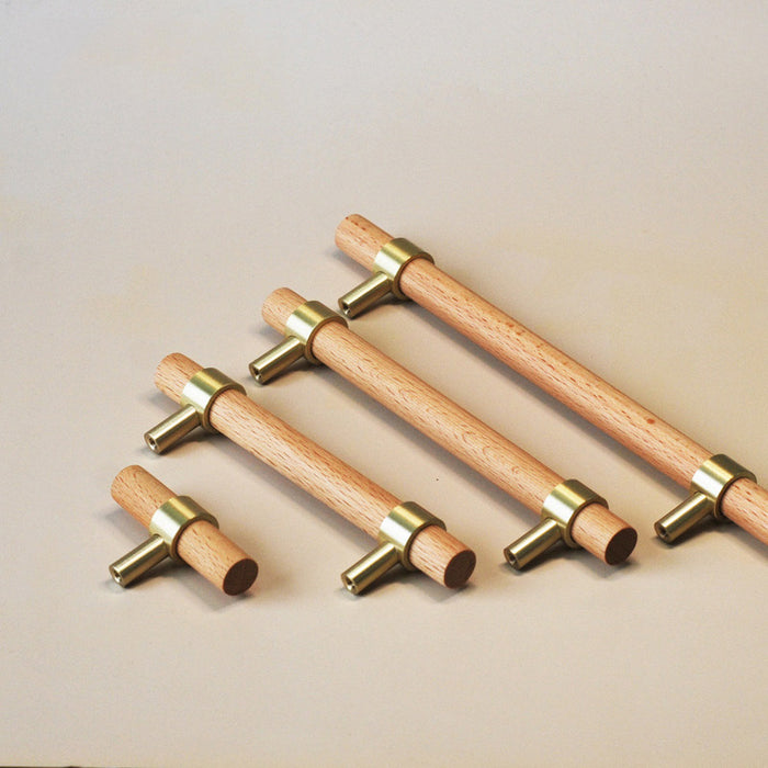 Wooden Brass Drawer Pulls,Drawer Knobs,Cabinet Pulls