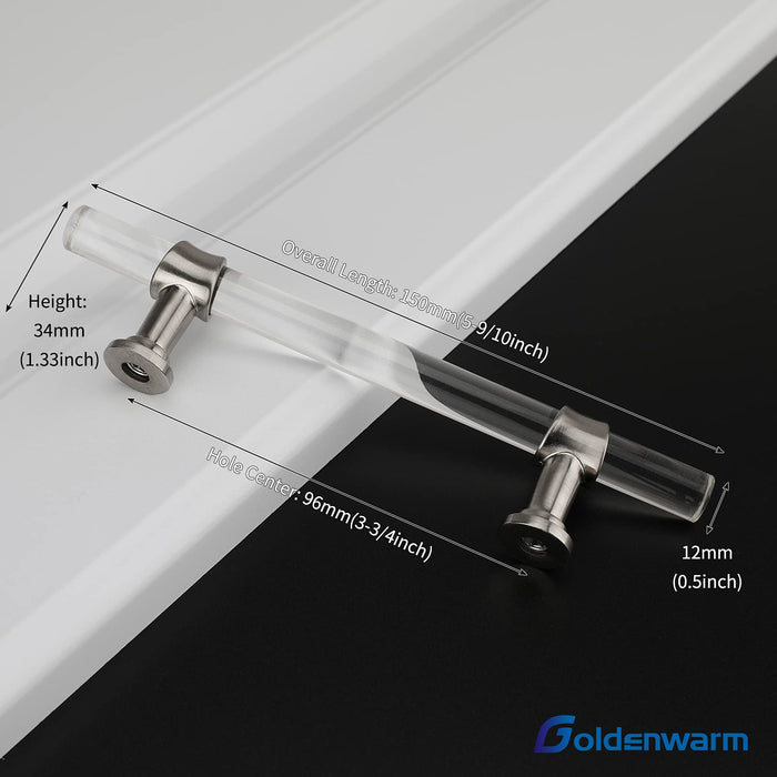 Clear Acrylic Cabinet Bar Handles