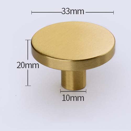 1'' 1.1'' 1.25'' Brass Round Knob Dresser Drawer Knob Pulls