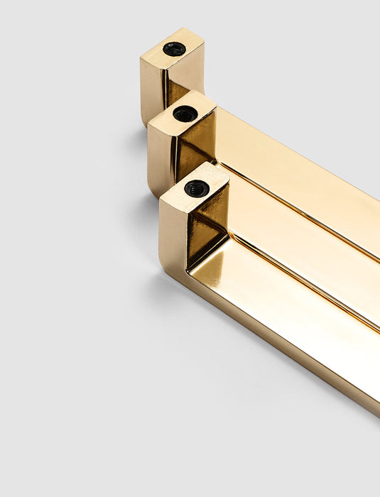 Modern White & Gold Kitchen Cabinet Handles