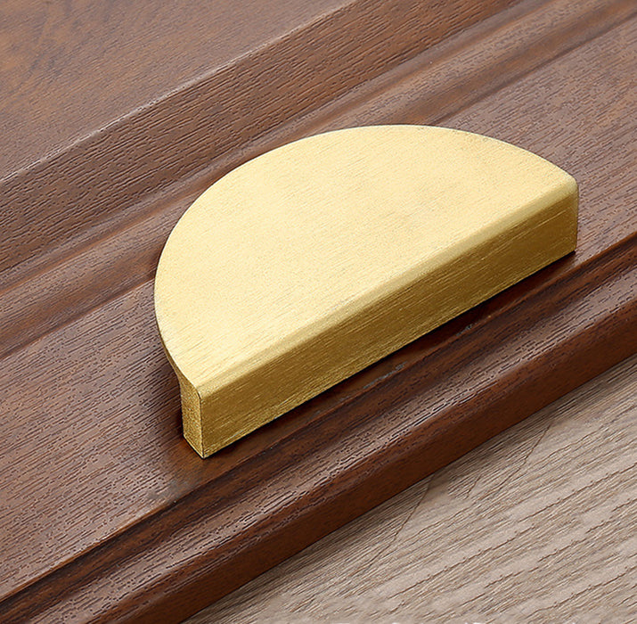 Brushed Gold Brass Semicircle Drawer Pulls