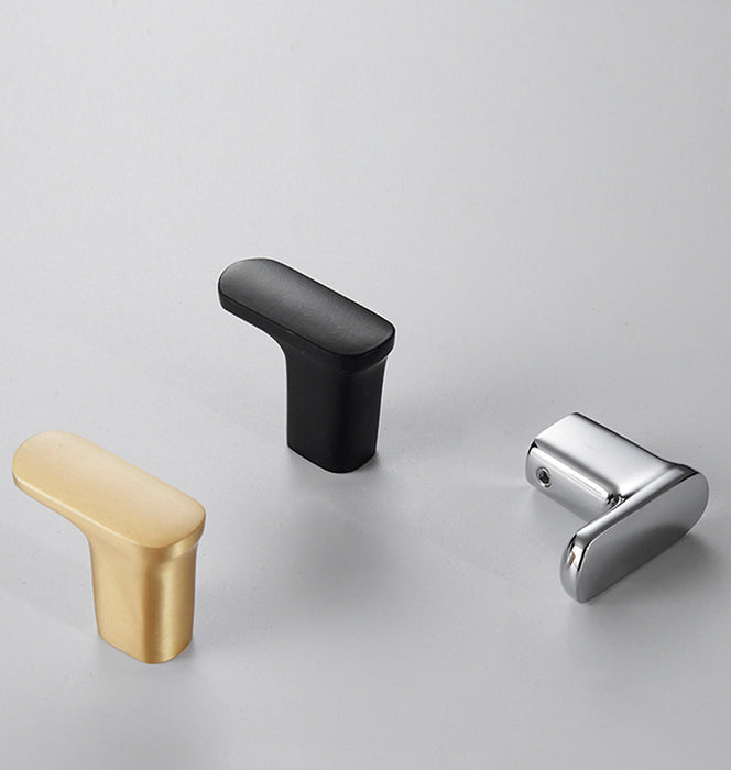 Modern Solid Brass Hook, Gold Silver Black Coat Hook