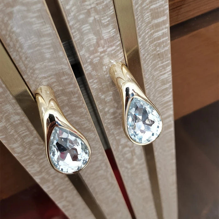 Luxury Crystal Glass Cabinet Handles