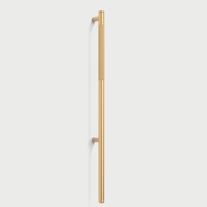 Modern Gold Knurled T-Bar Cabinet Handles