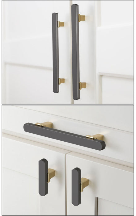 Modern Dark Grey Kitchen Cabinet Handles