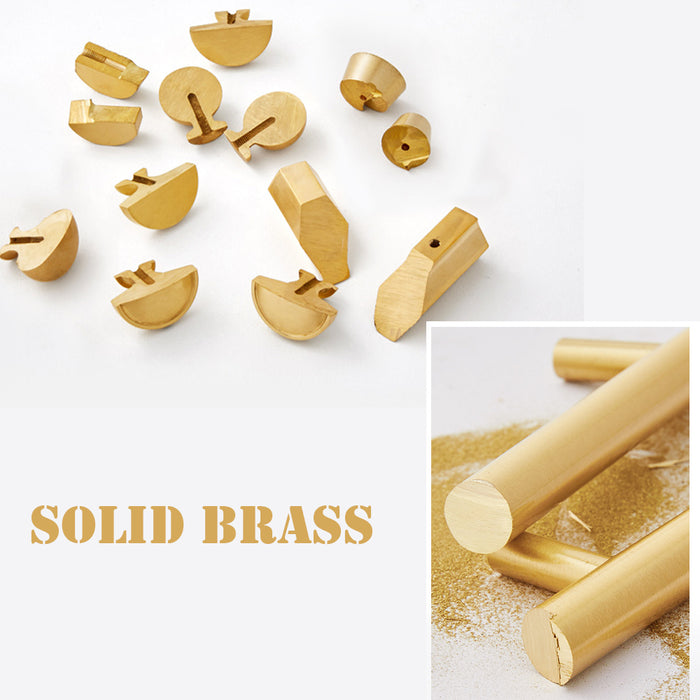 Modern Solid Brass Drawer Pulls Gold Brass Cabinet Handles