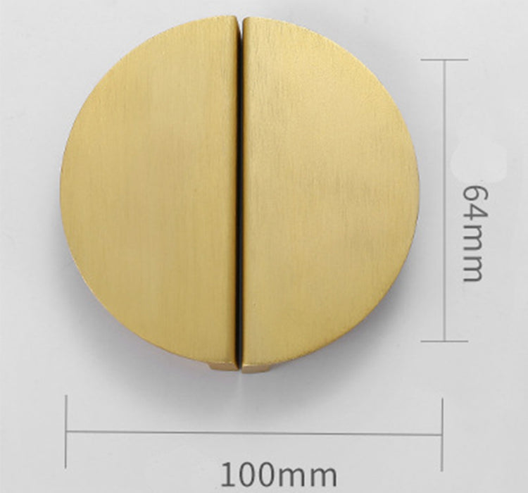 Brushed Gold Brass Semicircle Drawer Pulls