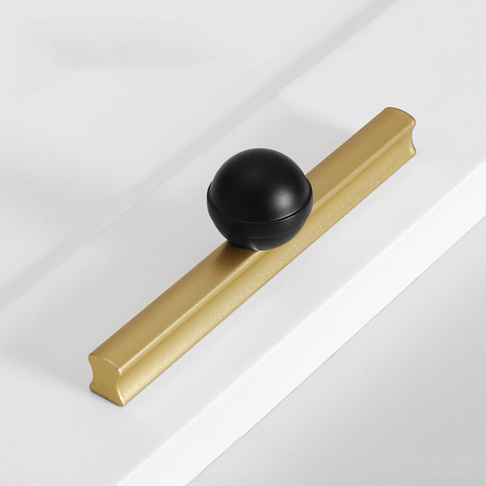 Modern Strip Cabinet Handles Gold Black Wardrobe Pulls