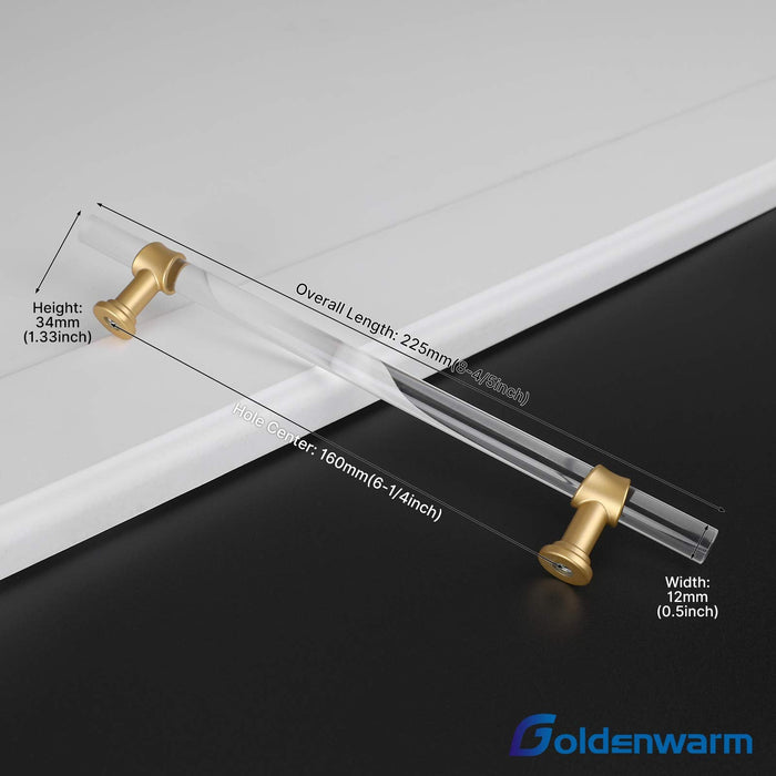 Clear Acrylic Cabinet Bar Handles