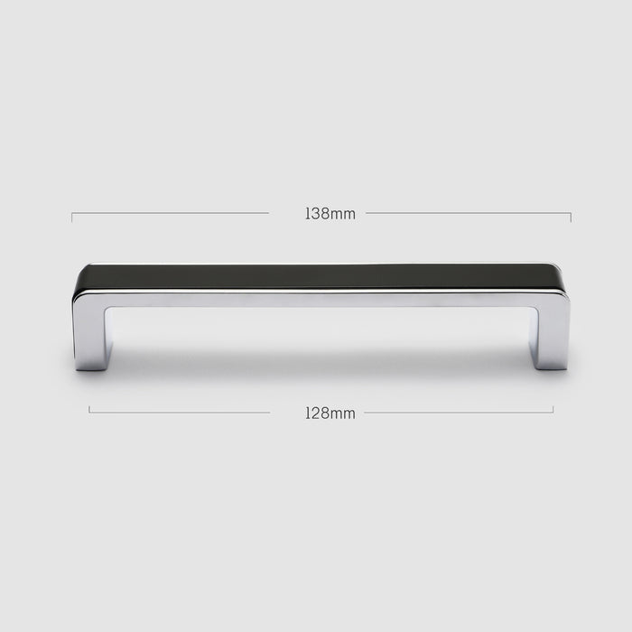 Black & Silver Kitchen Cabinet Handles, Modern Square Bar Pull Drawer Knobs