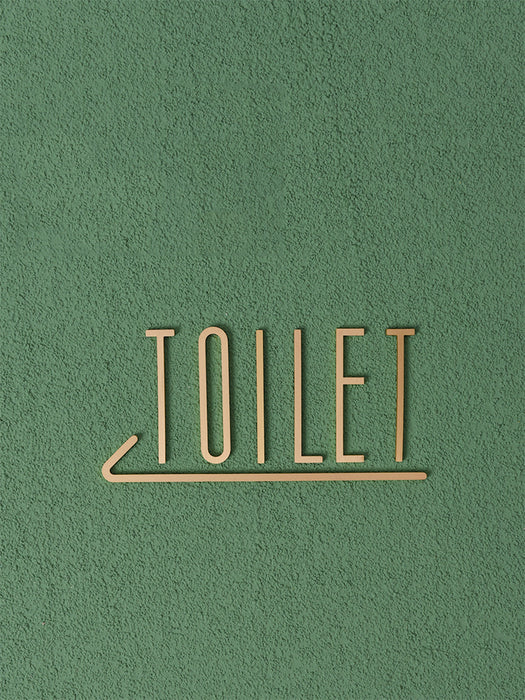 Brass Restroom Door Sign, Male and Female Toilet Sign