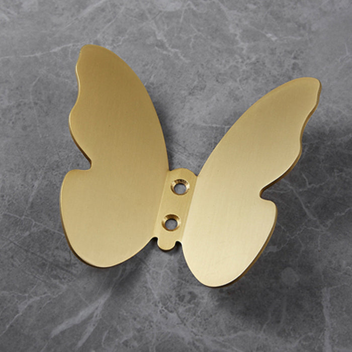 Brass Butterfly Hooks 3D Wall Decor Coat Hanger Animal Art Decorations