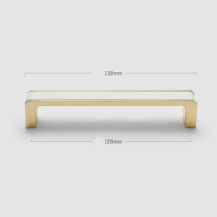 Modern White & Gold Kitchen Cabinet Handles