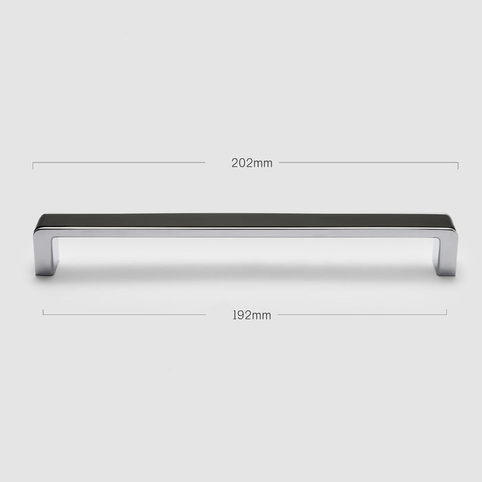 Black & Silver Kitchen Cabinet Handles, Modern Square Bar Pull Drawer Knobs