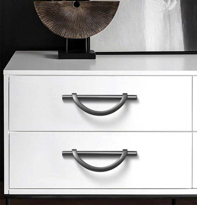 Modern Semicircle Drawer Pulls Furniture Hardware Black Cupboard Pull