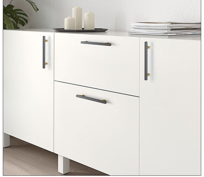 Modern Dark Grey Kitchen Cabinet Handles