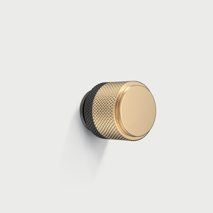 Modern Gold Knurled T-Bar Cabinet Handles