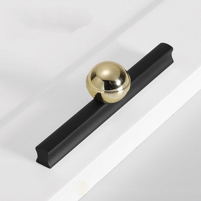 Modern Strip Cabinet Handles Gold Black Wardrobe Pulls