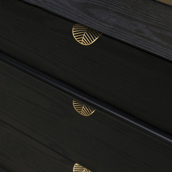 Creative Black Leaf Invisible Handle, Solid Brass Drawer Pull