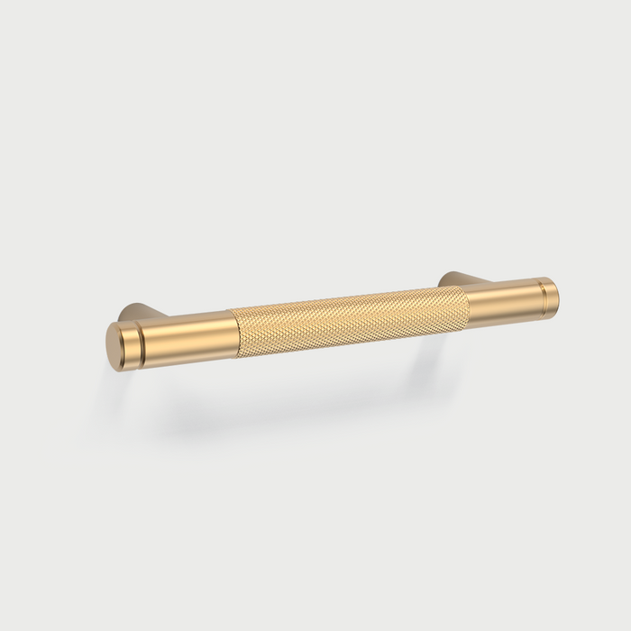 Modern Gold Knurled T-Bar Cabinet Handles