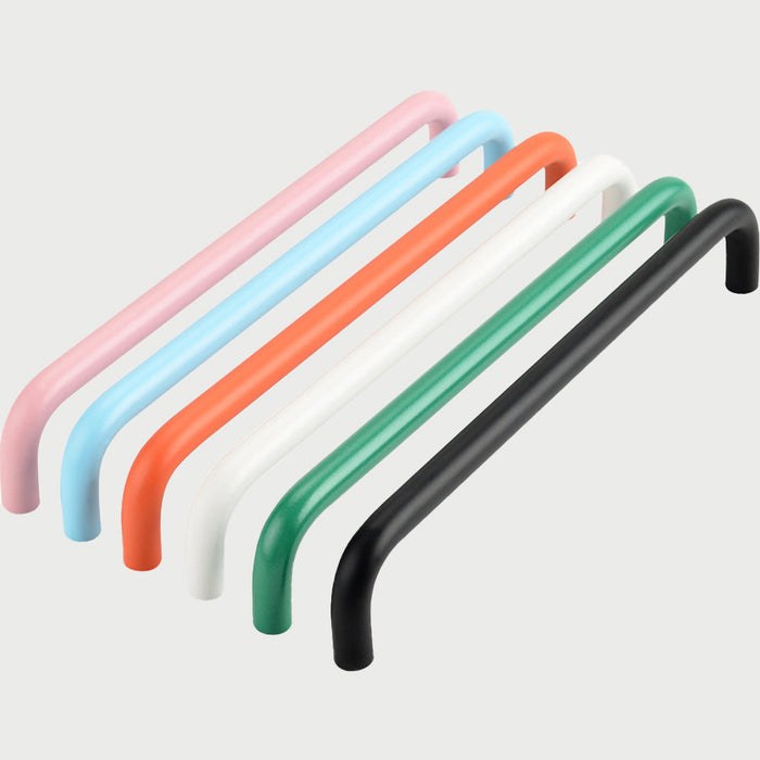 Colorful Double Curved Drawer Door Handles Cute Children Cabinet Pulls